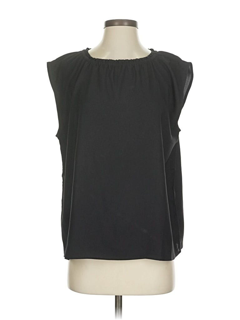 Pre-owned Ann Taylor Sleeveless Blouse In Black