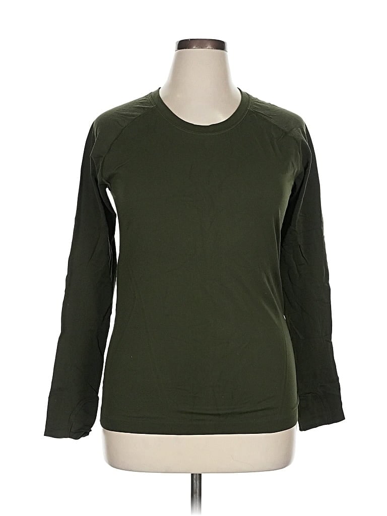 Pre-owned Athleta Long Sleeve T-shirt In Green