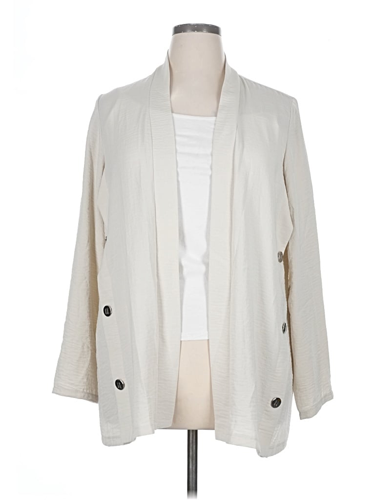 Pre-owned Joseph Ribkoff Blazer Jacket In White