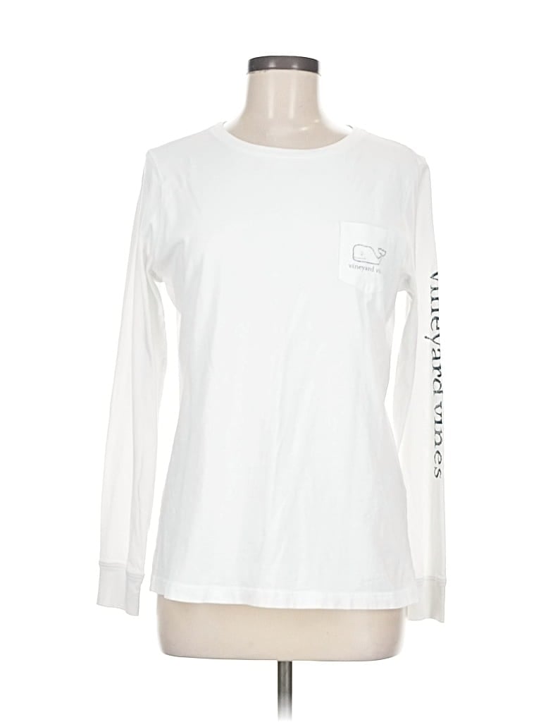 Pre-owned Vineyard Vines Long Sleeve T-shirt In White