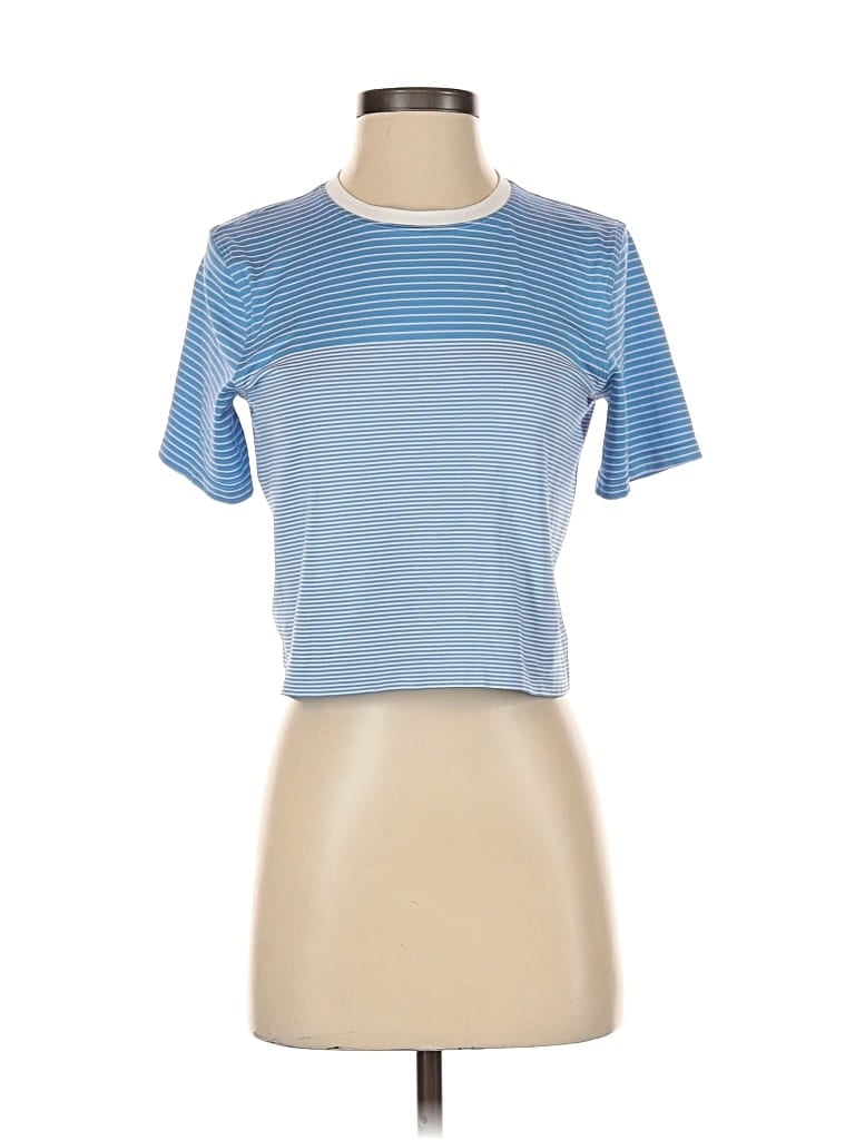 Pre-owned Lululemon Athletica Short Sleeve T-shirt In Blue