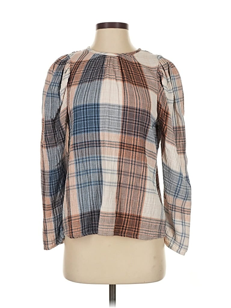 Pre-owned Universal Thread 3/4 Sleeve Blouse In Brown