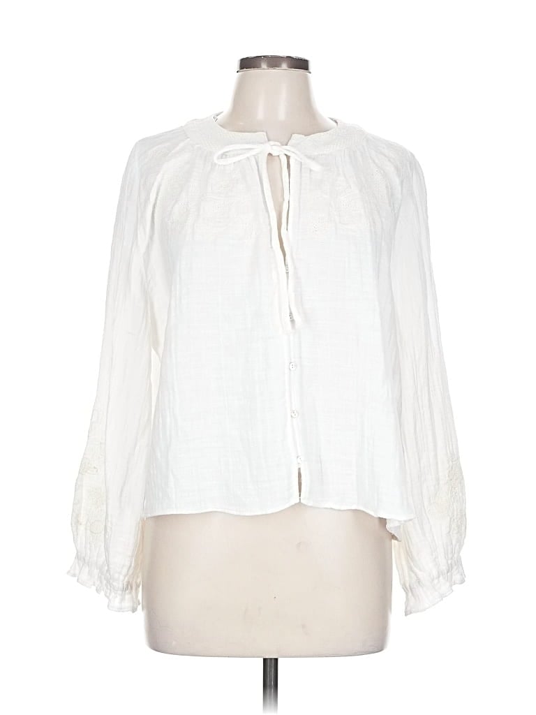 Zara Long Sleeve Blouse In White