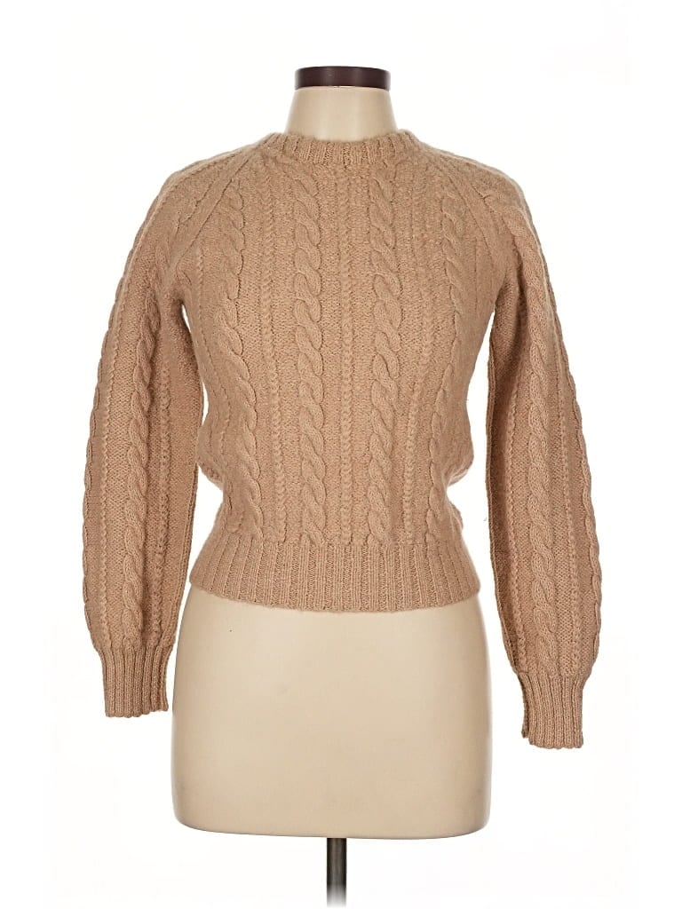 Pre-owned Assorted Brands Wool Pullover Sweater In Brown