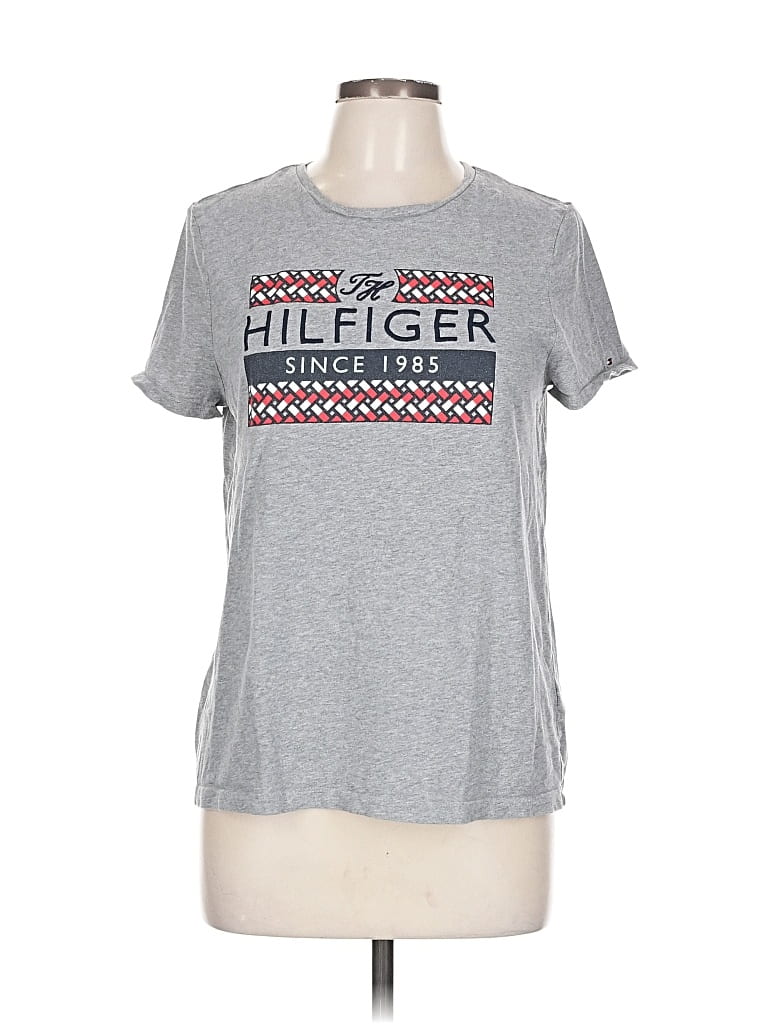 Pre-owned Tommy Hilfiger Short Sleeve T-shirt In Gray