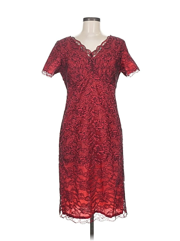 Pre-owned Donna Ricco Cocktail Dress In Red