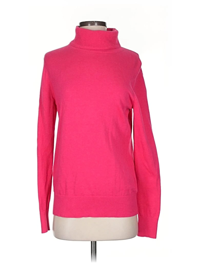 Pre-owned Lands' End Turtleneck Sweater In Pink