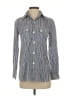 Layla Stripes Blue Long Sleeve Button-Down Shirt Size S - photo 1
