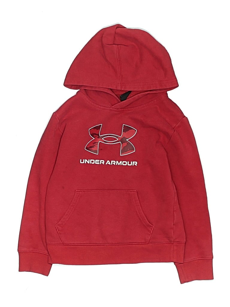 Pre-owned Under Armour Kids' Pullover Hoodie In Red