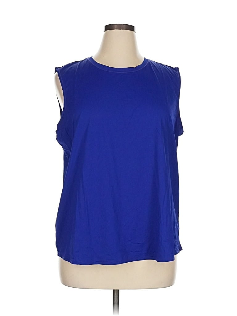 Pre-owned Athleta Sleeveless T-shirt In Blue