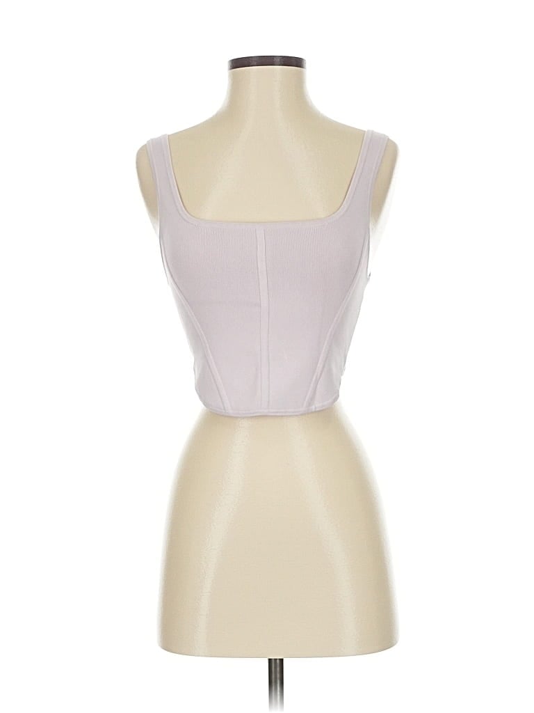 Pre-owned Babaton Tank Top Gray Strapless Neckline Tops