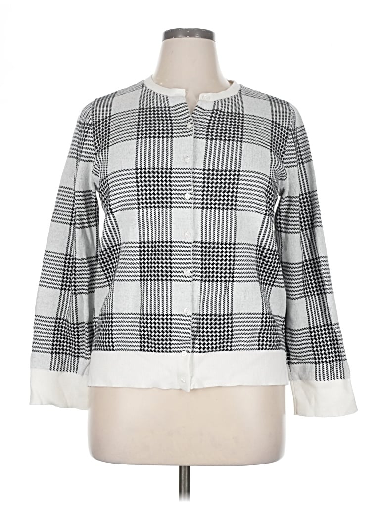 Pre-owned Ann Taylor Loft Outlet Cardigan Sweater In White