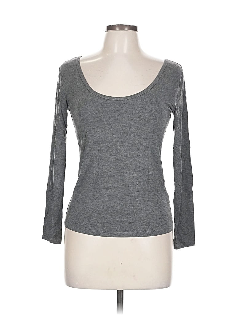 Pre-owned Assorted Brands 3/4 Sleeve T-shirt In Gray