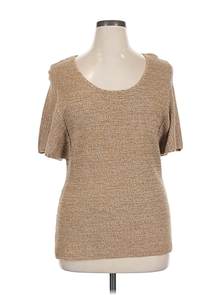Pre-owned Dana Buchman Short Sleeve T-shirt In Brown