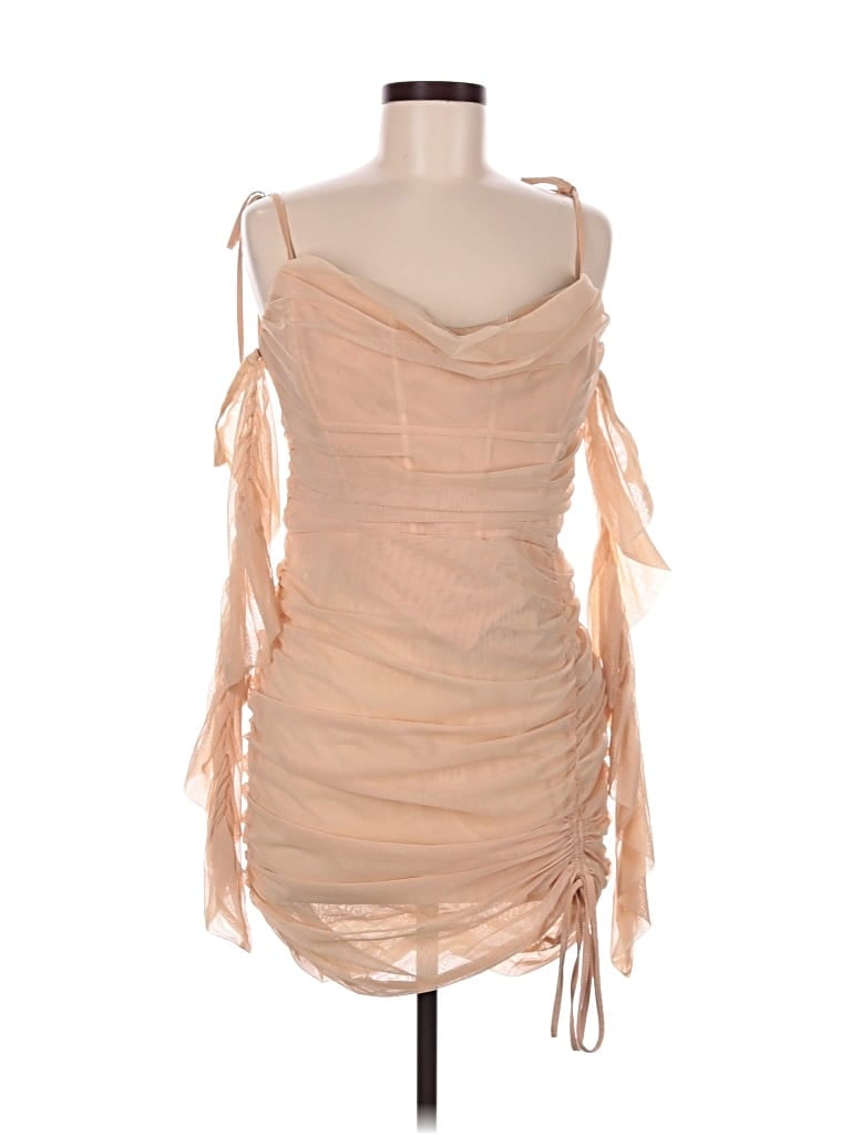 Oh Polly Cocktail Dress: Tan Dresses - Used - Size 10
