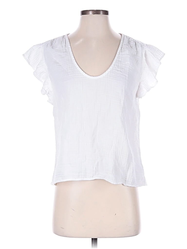 Pre-owned Velvet By Graham & Spencer Sleeveless T-shirt In White