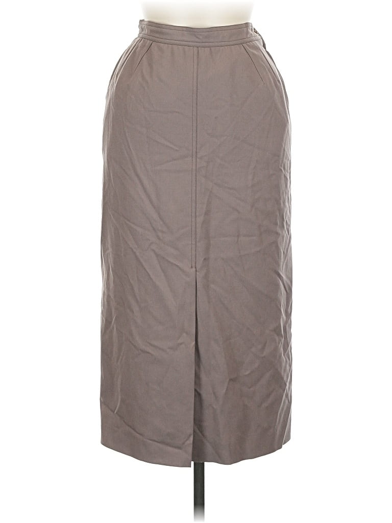 Pre-owned Giorgio Armani Wool Skirt In Gray
