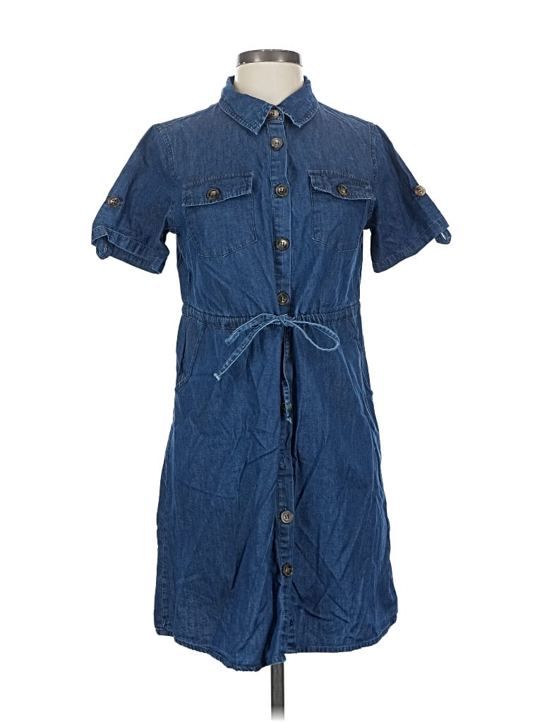 Pre-owned Allegra K Casual Dress In Blue