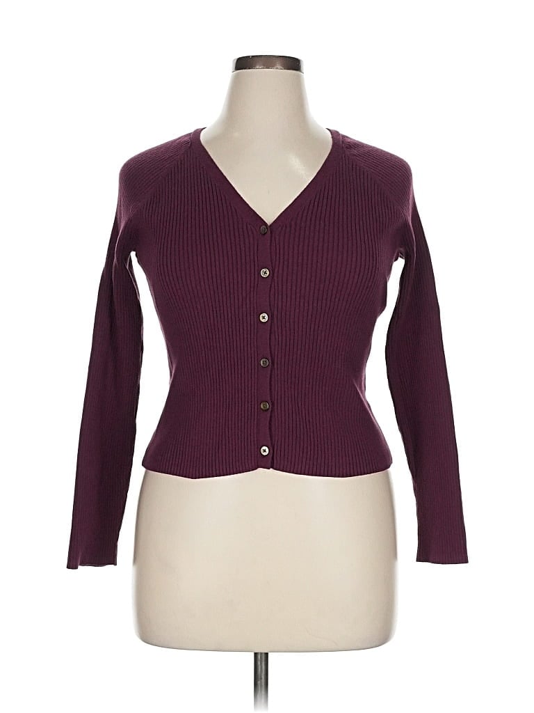 Pre-owned Old Navy Cardigan Sweater In Burgundy