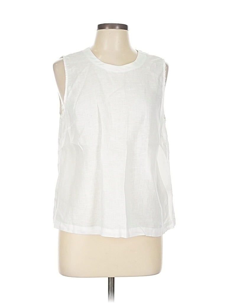 Pre-owned Saks Fifth Avenue Sleeveless T-shirt In White