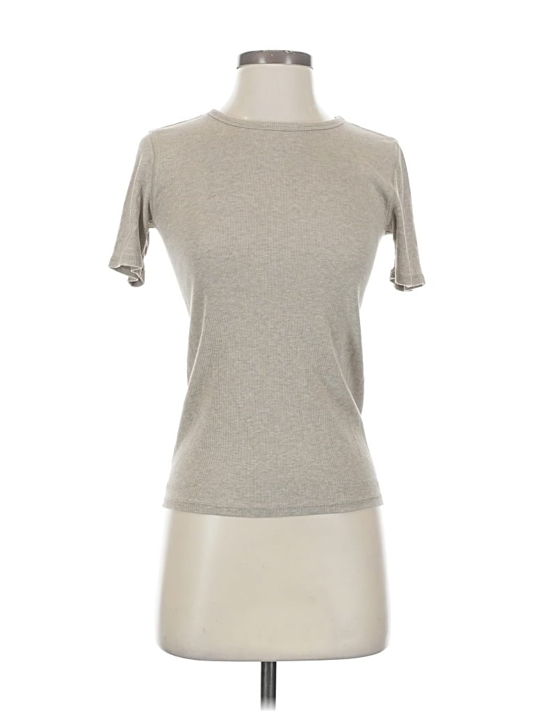 Pre-owned Everlane Short Sleeve Turtleneck In Gray