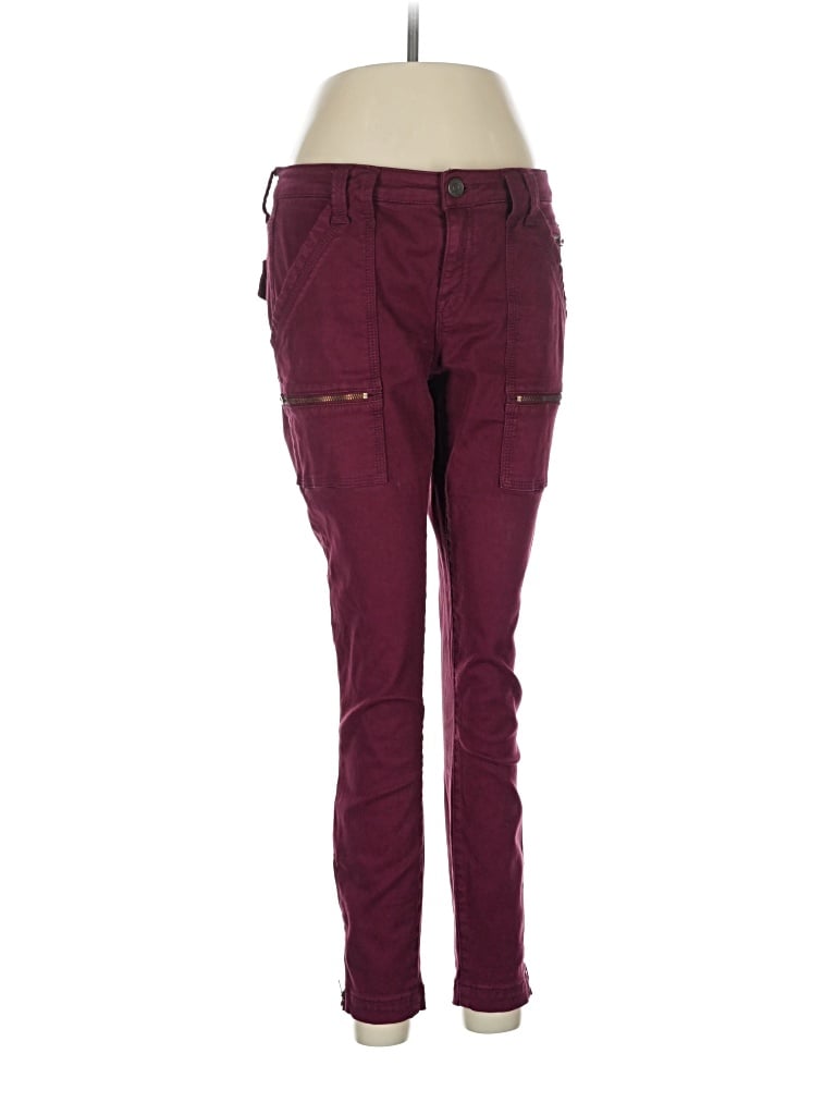 Pre-owned Joie Casual Pants In Burgundy