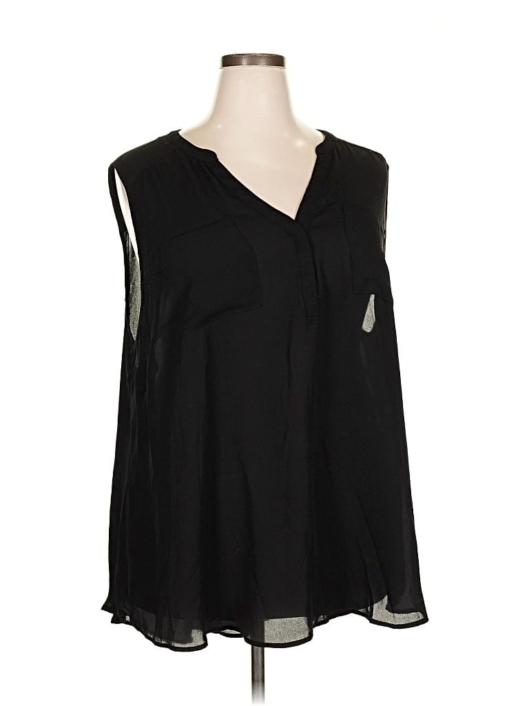Pre-owned Torrid Sleeveless Blouse In Black