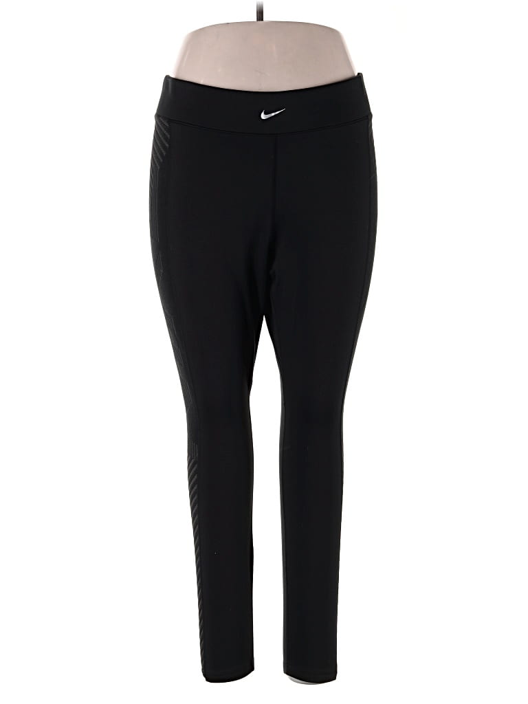 Pre-owned Nike Active Pants In Black