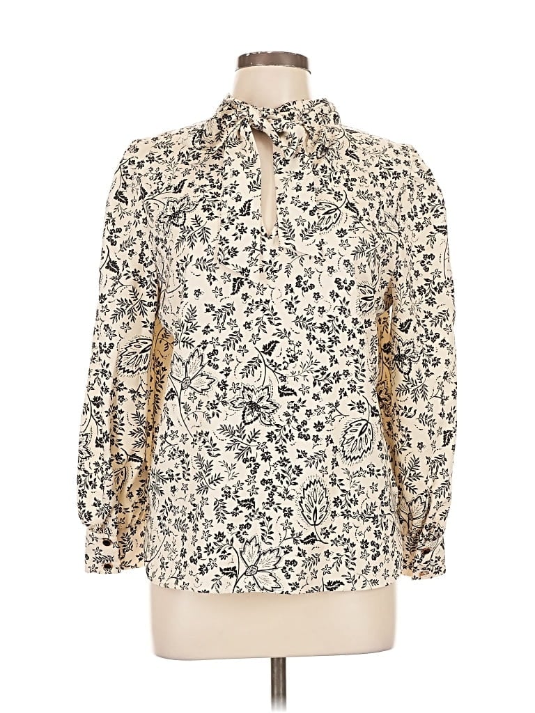 ANN TAYLOR LOFT Pre-owned Long Sleeve Blouse In White