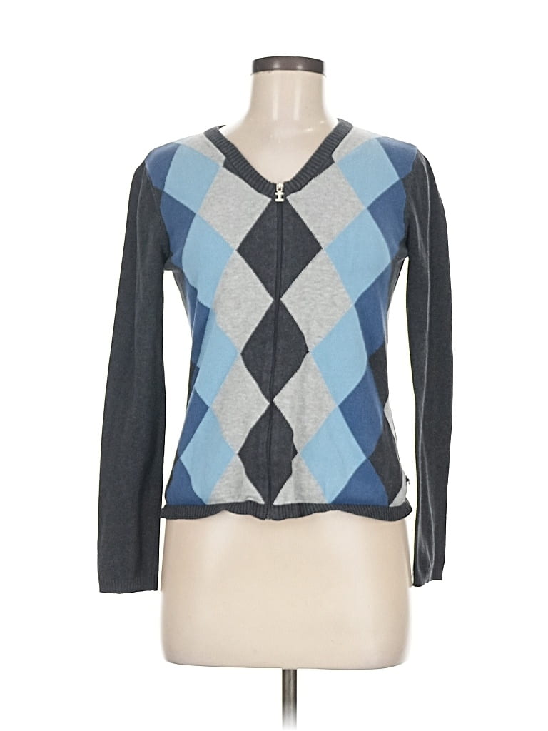 Pre-owned Izod Cardigan Sweater In Blue