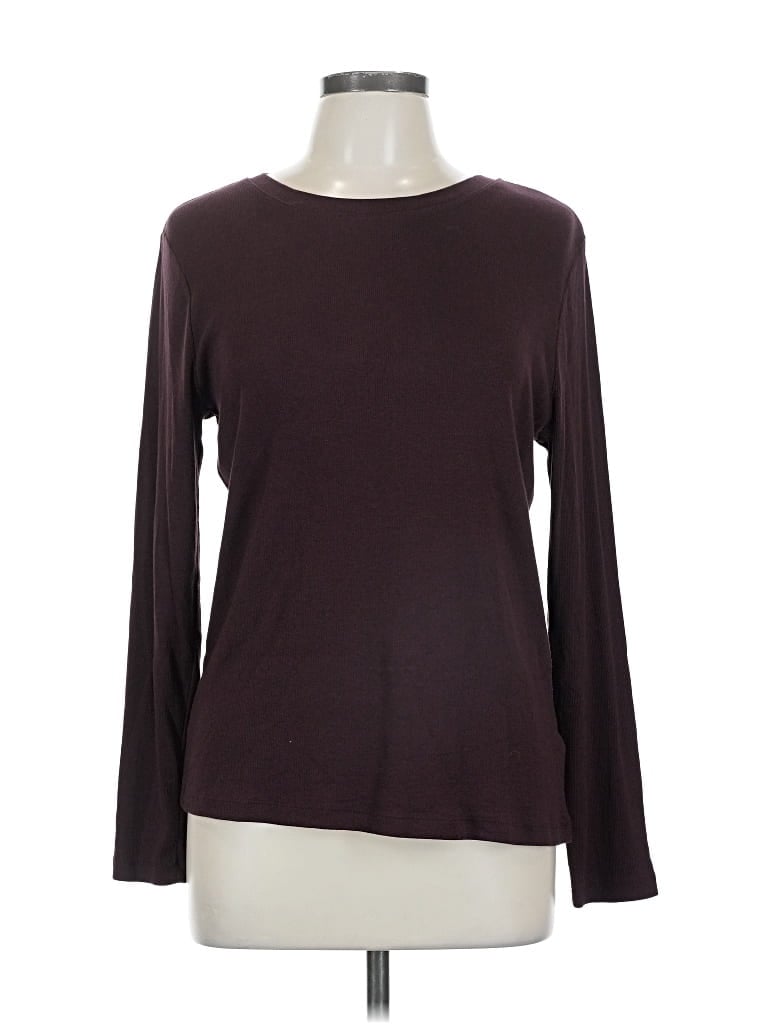 Pre-owned A New Day Long Sleeve T-shirt In Burgundy