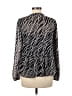 MICHAEL Michael Kors Animal Print Black Silver Long Sleeve Blouse Size S - photo 2