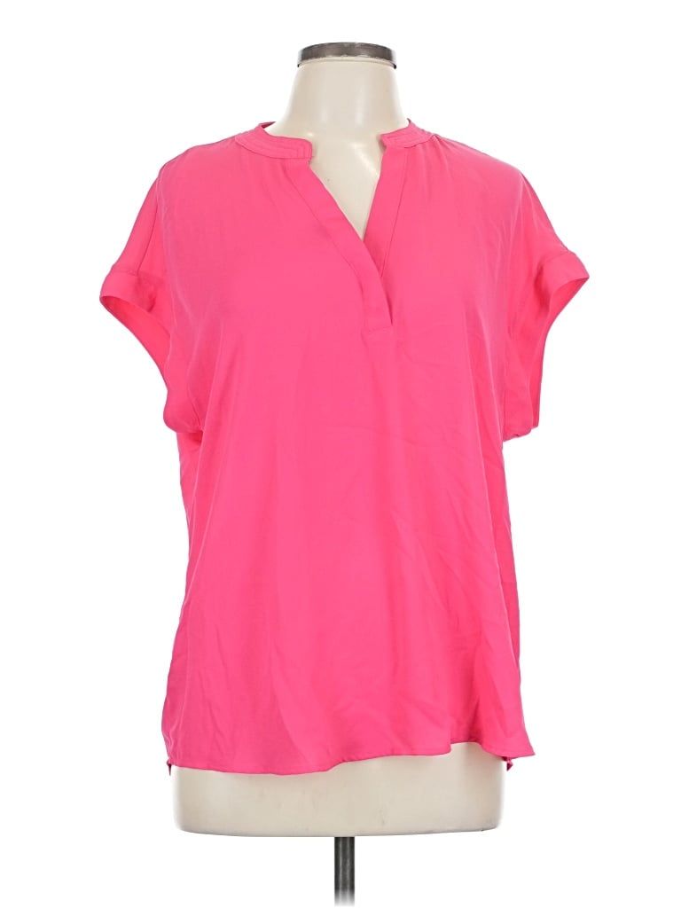 Pre-owned Cynthia Steffe Short Sleeve Blouse In Pink
