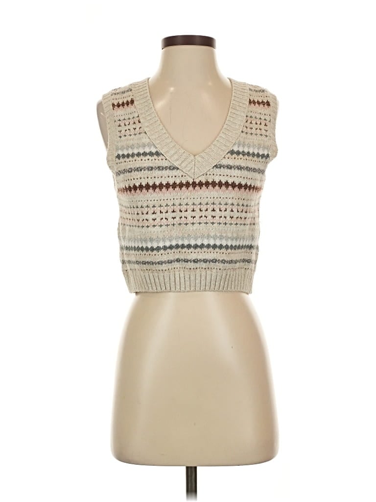 Pre-owned American Eagle Outfitters Sweater Vest In White