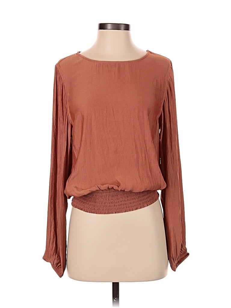 Pre-owned Liverpool Los Angeles Long Sleeve Blouse In Brown