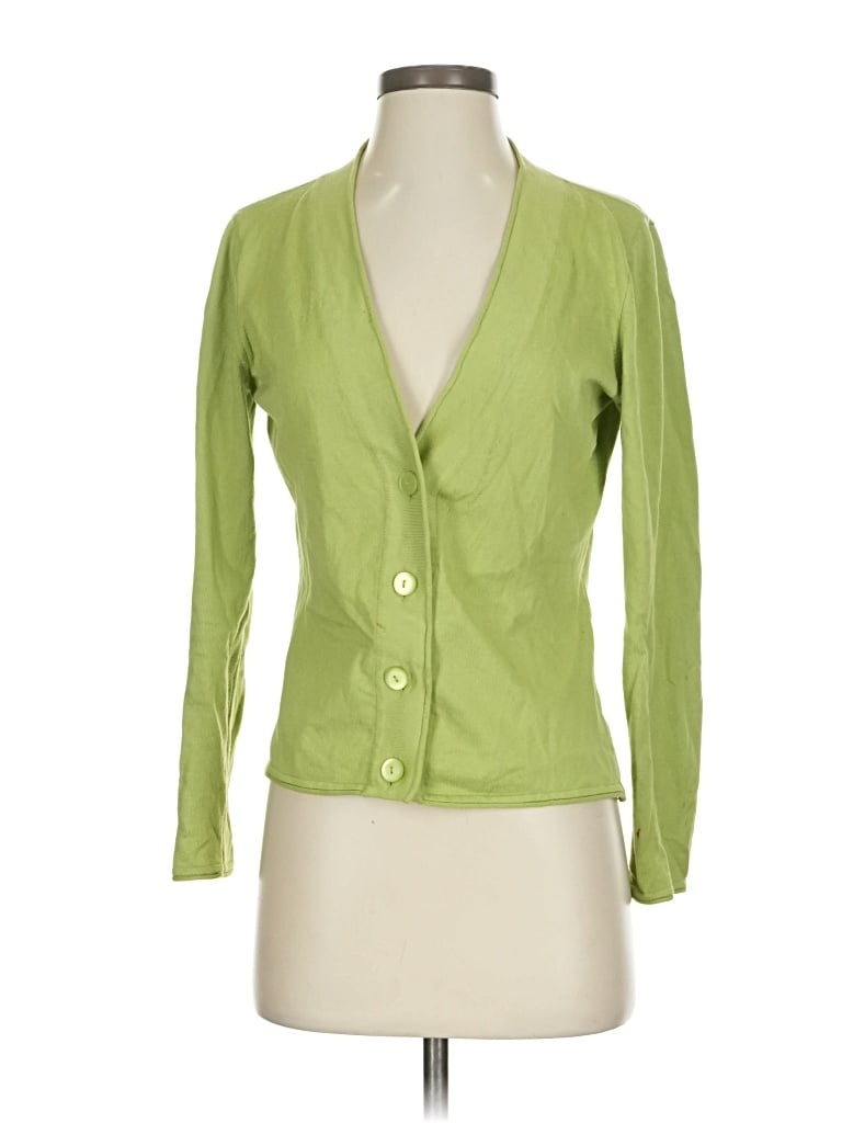 Pre-owned Talbots Cardigan Sweater In Green