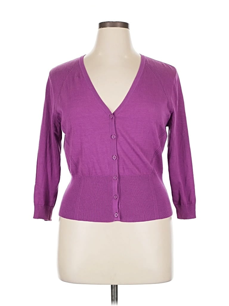 Pre-owned Cabi Cardigan Sweater In Purple