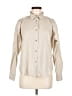 DONNI Metallic Ivory Long Sleeve Blouse Size M - photo 1