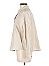 DONNI Metallic Ivory Long Sleeve Blouse Size M - photo 5