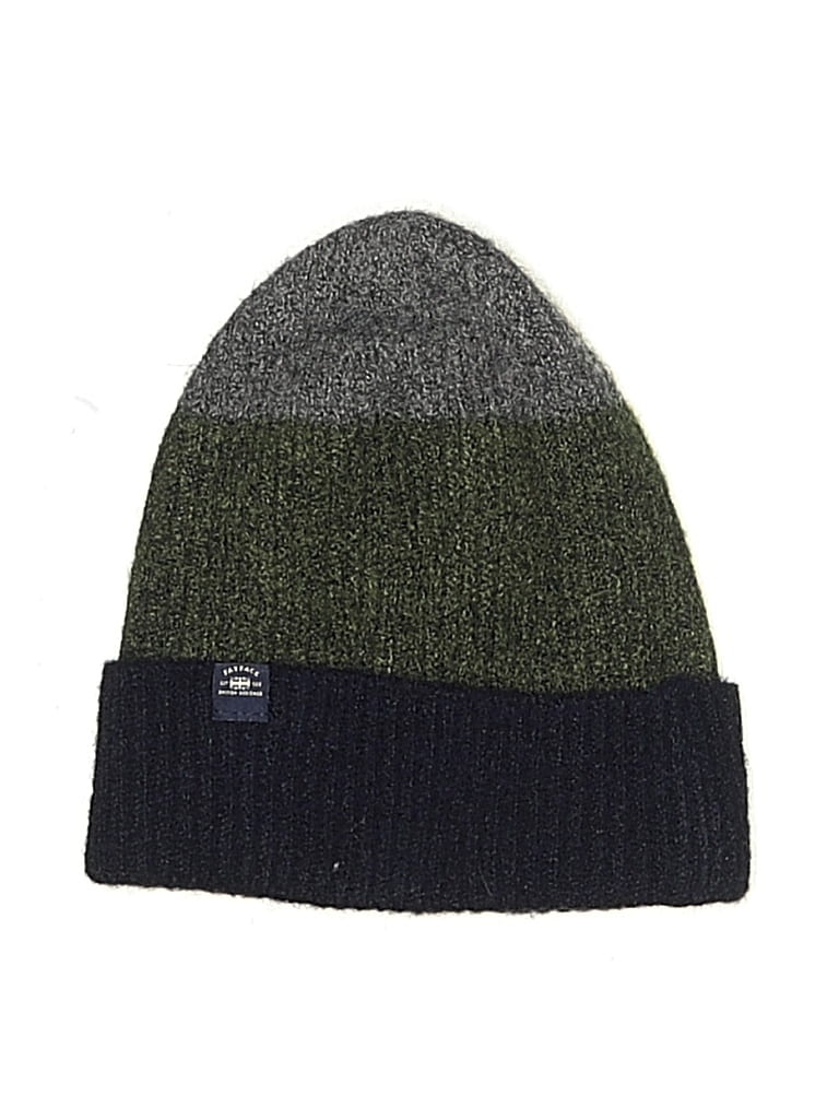 Pre-owned Fatface Beanie Hat In Green