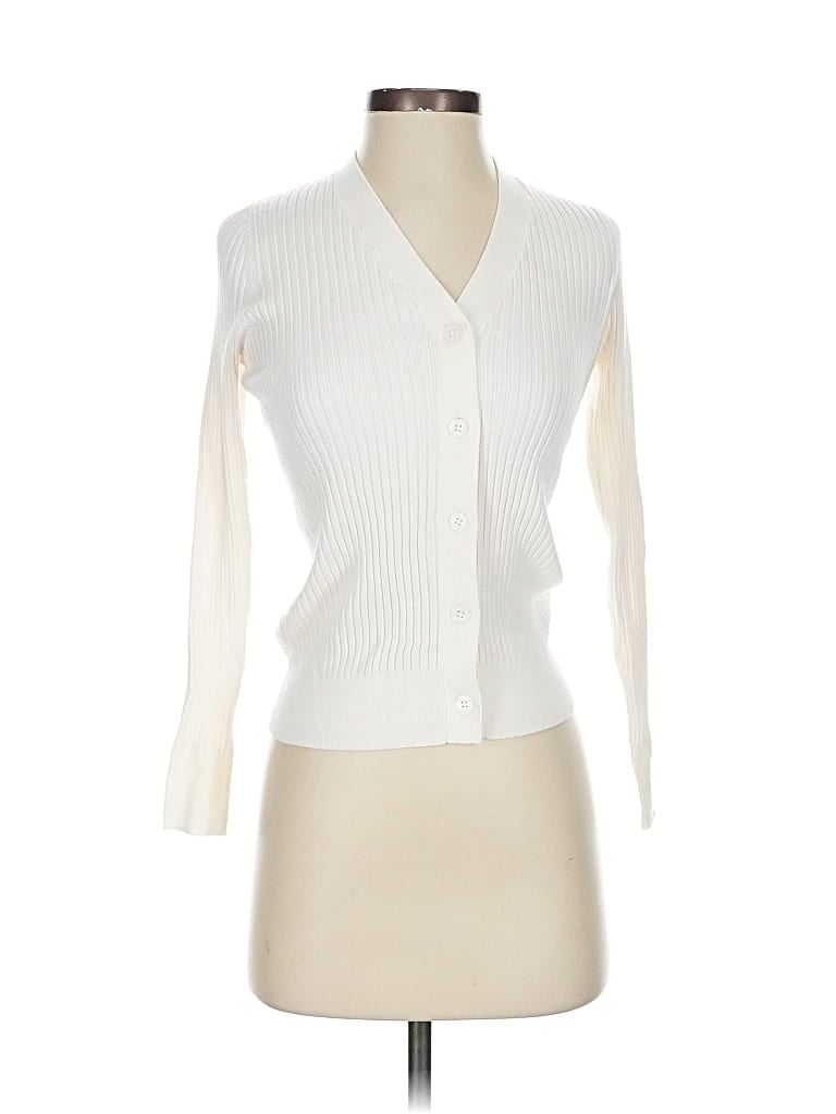 ANN TAYLOR LOFT Pre-owned Cardigan Sweater In White