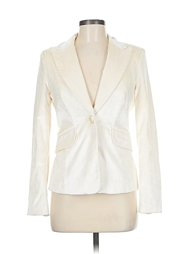 Pre-owned Bebe Blazer Jacket In White