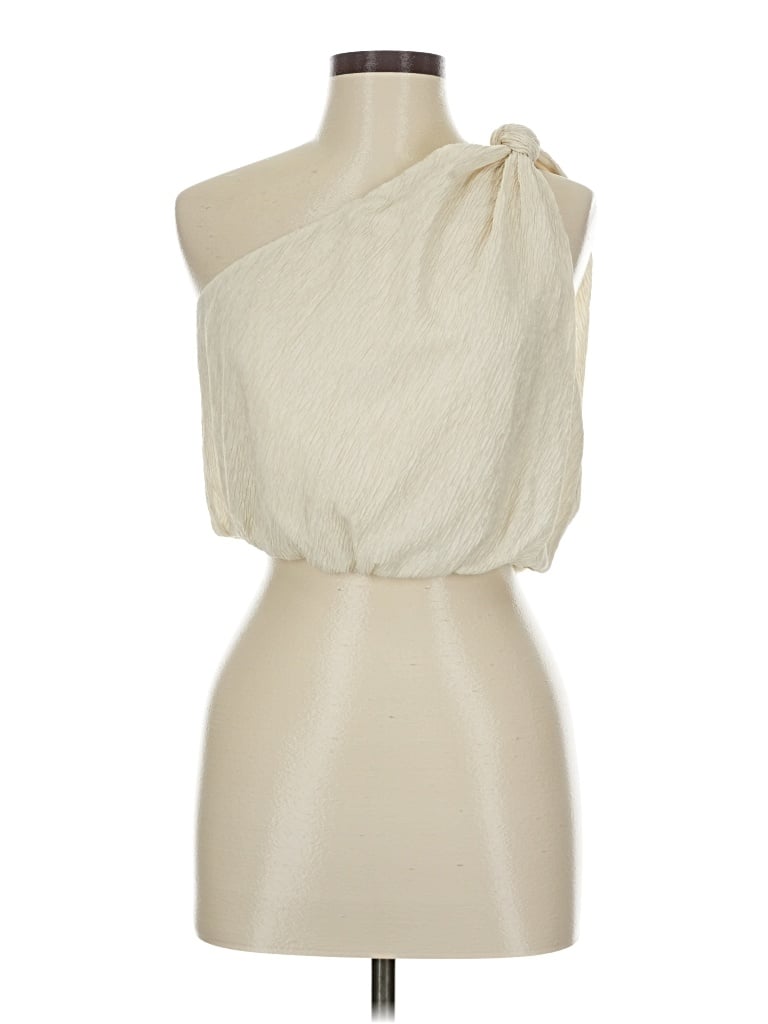 Pre-owned Abercrombie & Fitch Sleeveless Blouse In White