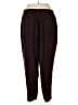 Rena Rowan 100% Polyester Solid Burgundy Casual Pants Size 18 - photo 2