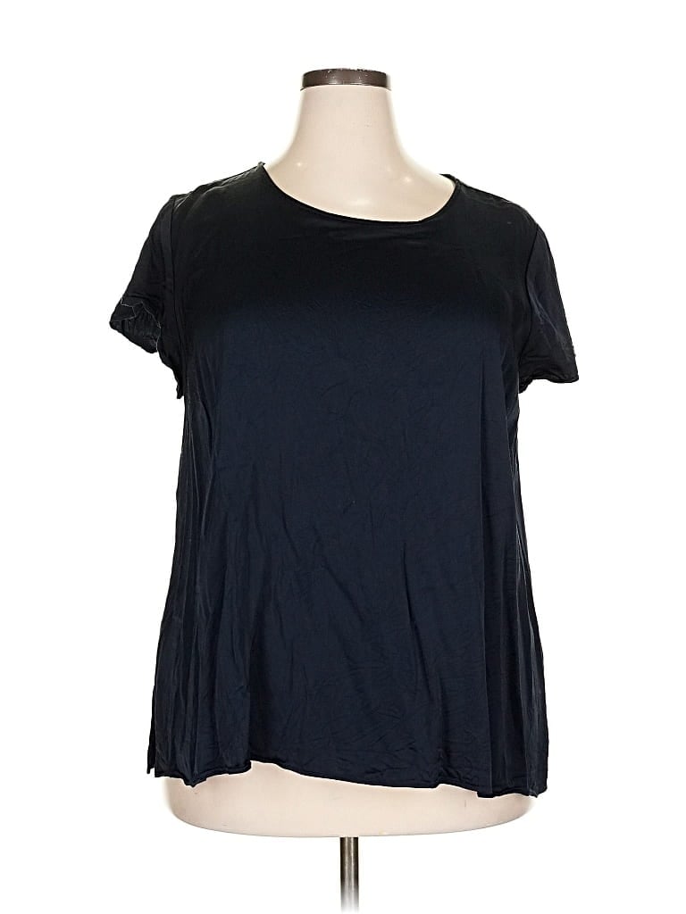 Pre-owned Purejill Short Sleeve T-shirt In Blue