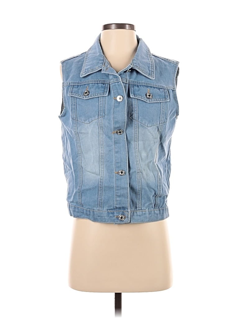 Pre-owned Unbranded Denim Vest In Blue