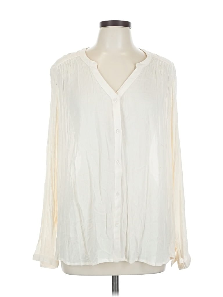 Maurices Long Sleeve Blouse In White