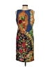 Bill Blass Graphic Brown Red Casual Dress Size P (estimated, petite) - photo 2