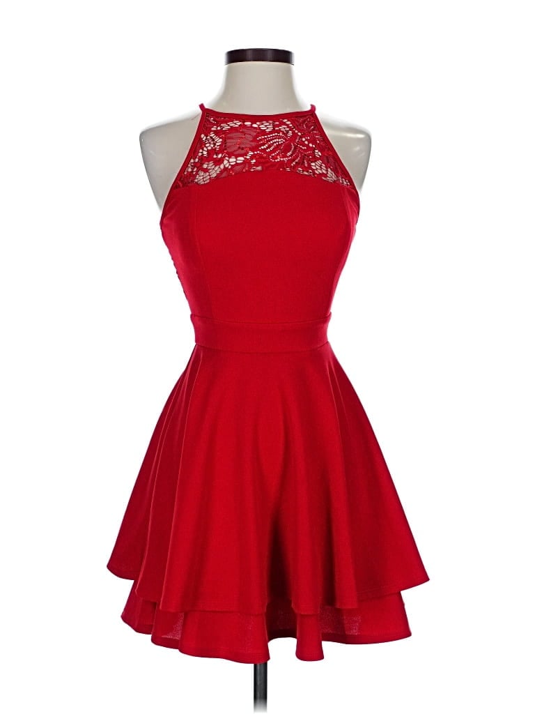 Pre-owned Emerald Sundae Cocktail Dress In Red