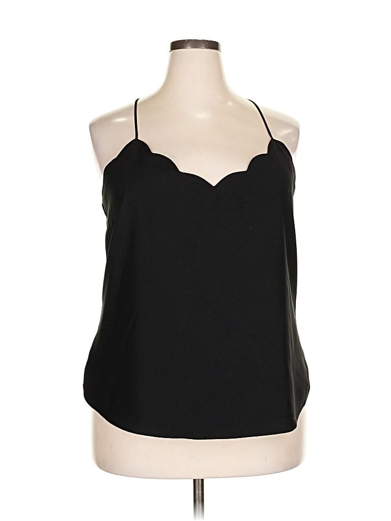 Pre-owned J.crew Factory Store Tank Top Black Halter Neckline Tops